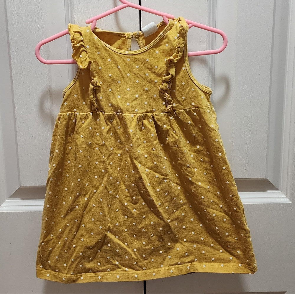 H&M 18m Yellow Polka Dot Dress